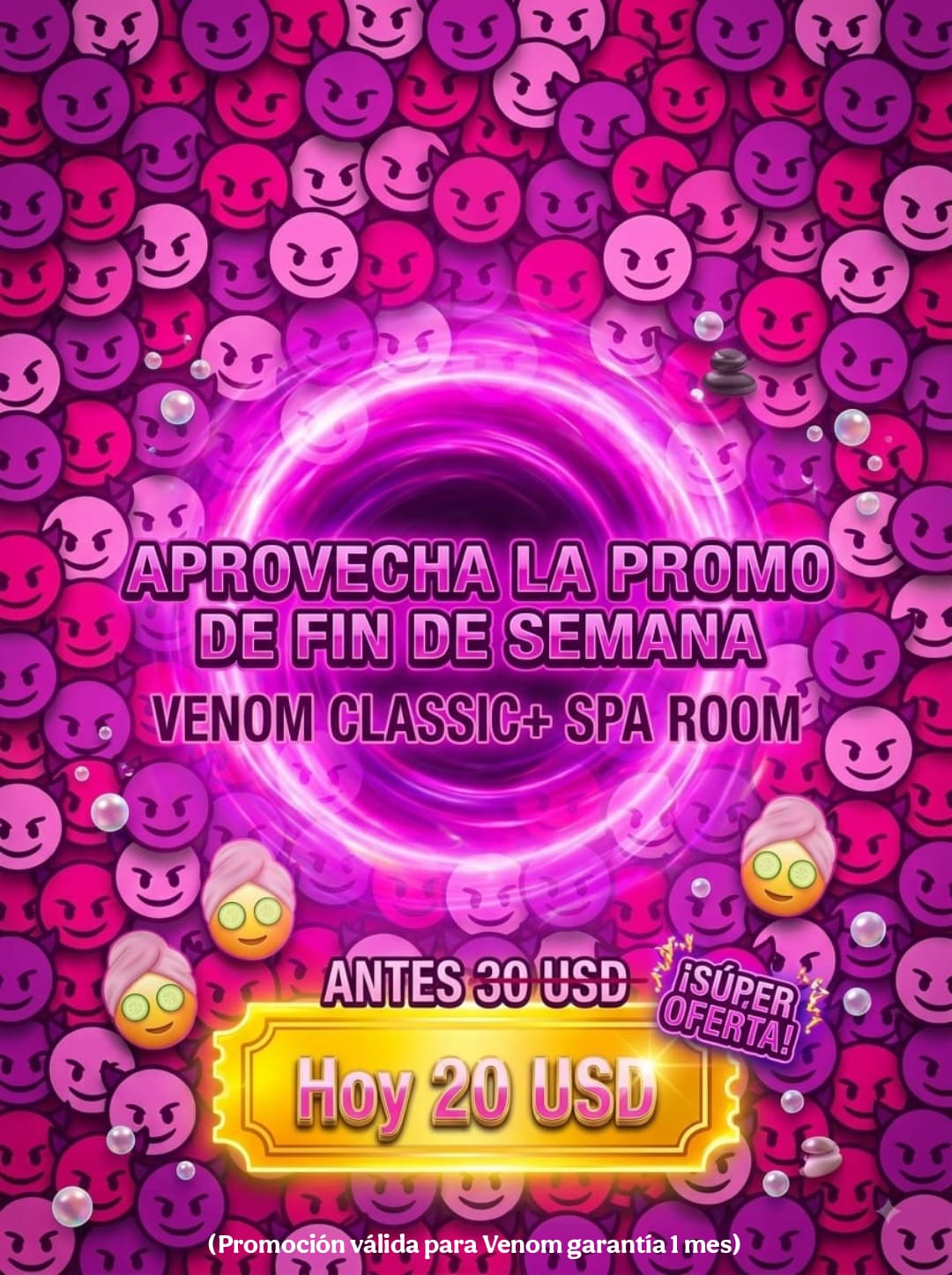 Promo Fin de Semana Venom + Spa Room